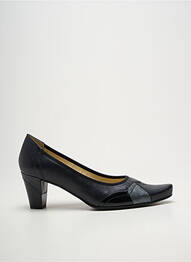 Pantofi cu toc țesătură satinată toc de 4 la 6 cm negru GEO-REINO femme