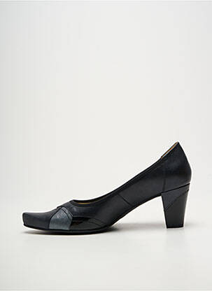 Pantofi cu toc țesătură satinată toc de 4 la 6 cm negru GEO-REINO femeie