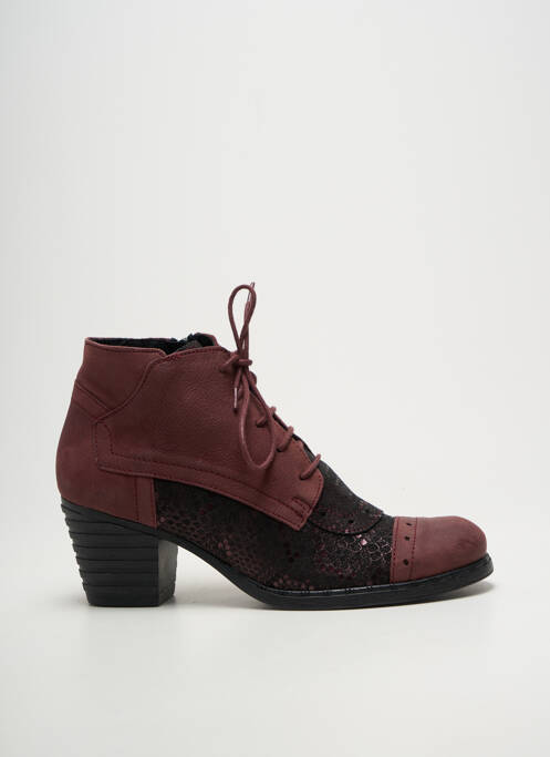 Botine/ghete închidere cu fermoar și șireturi toc de 4 la 6 cm violet ALCE SHOES femme