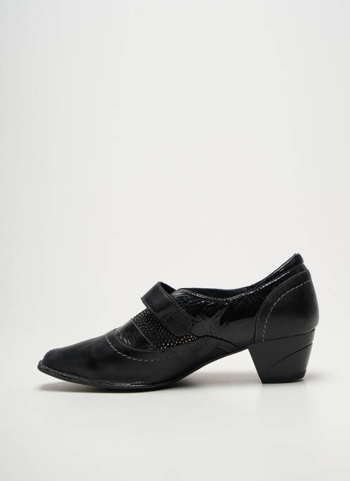 Derby-uri efect șifonat toc de 4 la 6 cm negru GEO-REINO femme