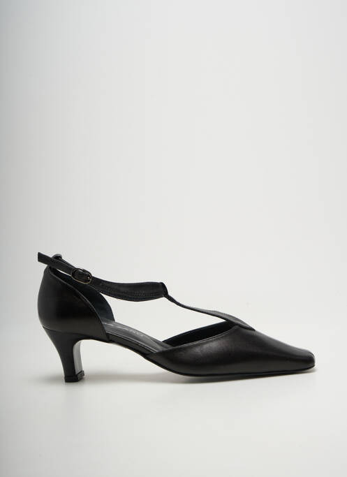 Pantofi cu toc țesătură satinată toc de 4 la 6 cm negru BRENDA ZARO femme