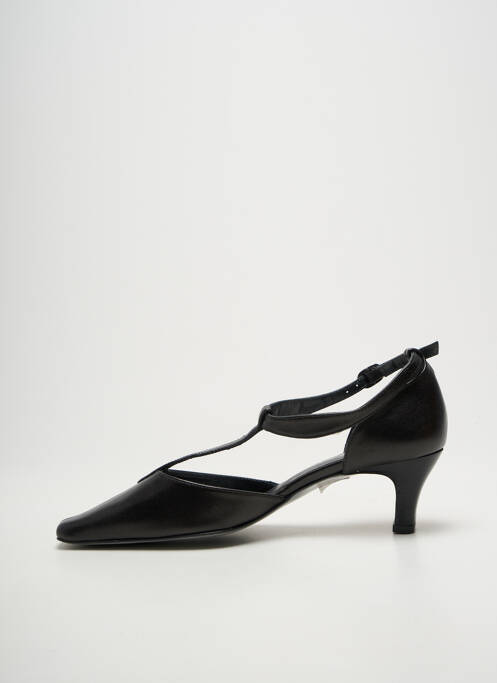 Pantofi cu toc țesătură satinată toc de 4 la 6 cm negru BRENDA ZARO femme
