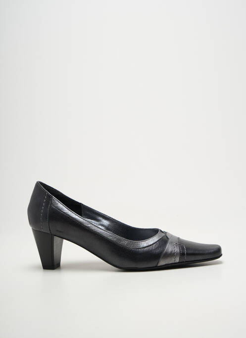 Pantofi cu toc cubanez toc de 4 la 6 cm argintiu GEO-REINO femme