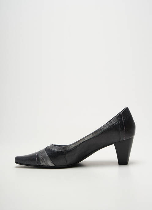 Pantofi cu toc cubanez toc de 4 la 6 cm argintiu GEO-REINO femme