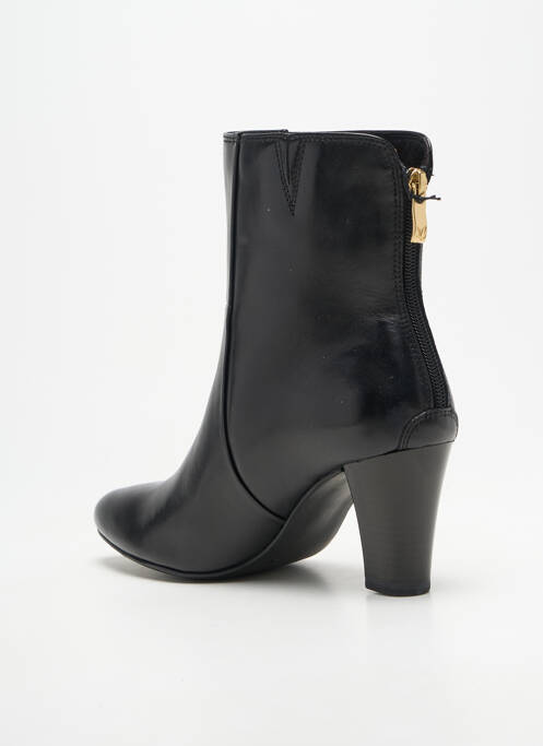 Botine/ghete țesătură satinată toc de 7 la 9 cm negru CAPRICE femme