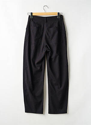 Pantalon drept țesătură poplin talie înaltă negru WEEKDAY femeie