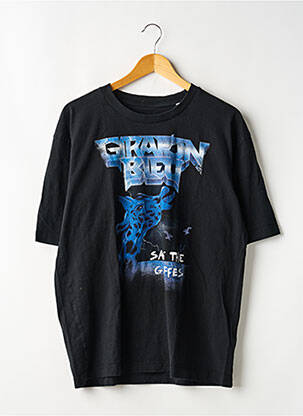 Tricou elasticitate mâneci scurte negru GIRAFON BLEU bărbat