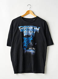 Tricou elasticitate mâneci scurte negru GIRAFON BLEU homme