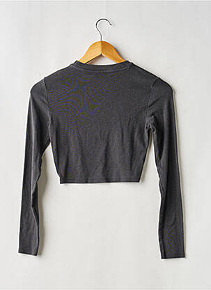 Top elasticitate mâneci lungi gri ZARA femeie