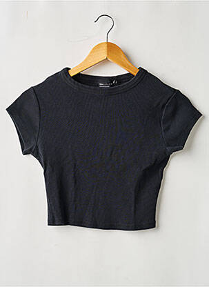 Tricou croială dreaptă mâneci scurte negru ASOS femme