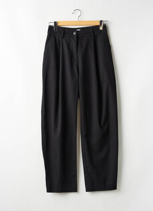 Pantalon drept țesătură poplin talie înaltă negru WEEKDAY femme