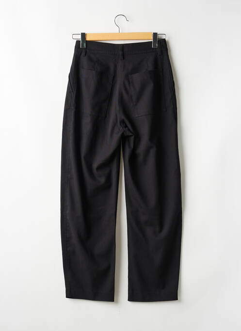 Pantalon drept țesătură poplin talie înaltă negru WEEKDAY femme