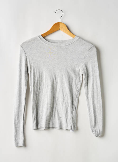 Tricou mâneci lungi mâneci lungi gri TOPSHOP femme