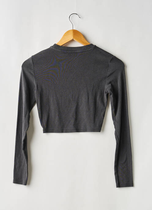 Top țesătură jersey mâneci lungi gri ZARA femme