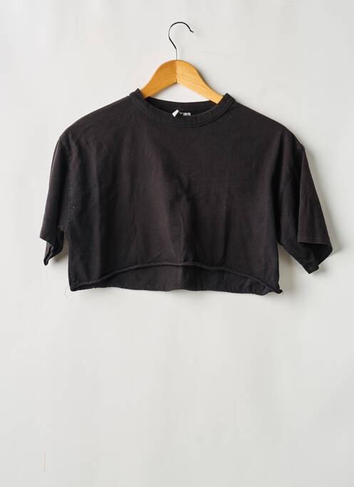 Top țesătură jersey mâneci scurte negru ASOS femme