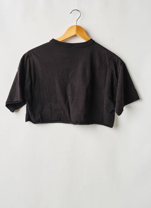 Top țesătură jersey mâneci scurte negru ASOS femme