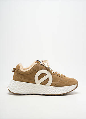 Adidași vârf rotund toc de 4 la 6 cm maro NO NAME femme