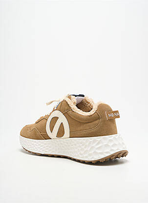 Adidași vârf rotund toc de 4 la 6 cm maro NO NAME femme