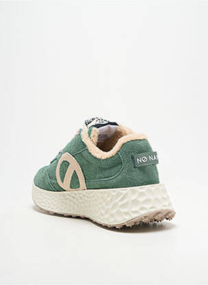 Adidași vârf rotund toc de 4 la 6 cm verde NO NAME femeie
