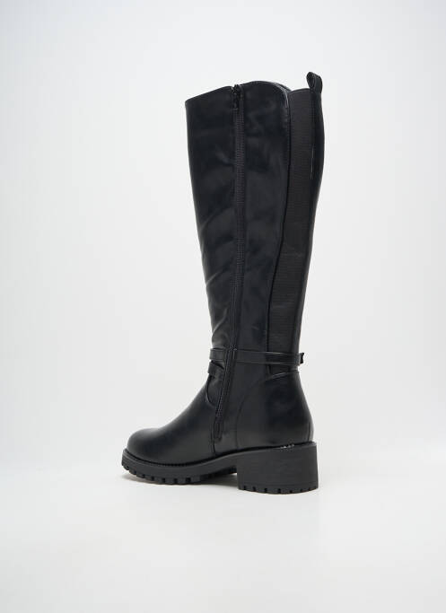 Cizme țesătură satinată toc de 4 la 6 cm negru LPB femme