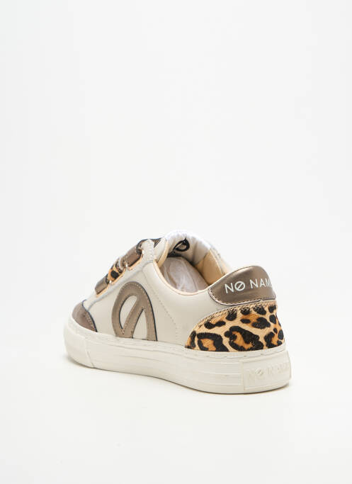 Adidași vârf rotund toc plat până la 3 cm bej NO NAME femme
