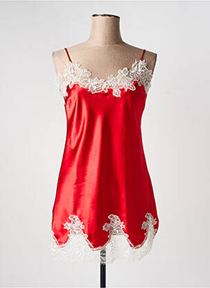 Nuisetă/combinetă guler în v roșu LINGERIE ELIZABETH femme