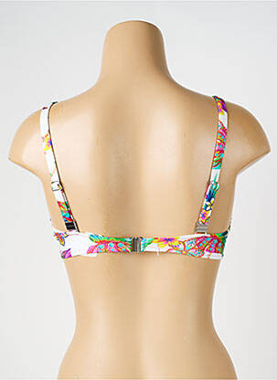 Sutien de costum de baie bretele elastice alb ANTIGEL femeie