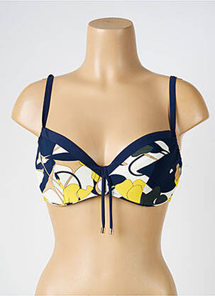 Sutien de costum de baie sutien cupe întregi cu decolteu înalt sutien cupe întregi cu decolteu înalt albastru CHANTELLE femme
