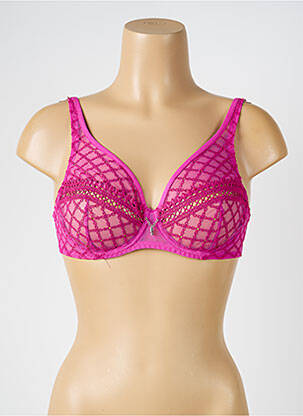 Sutien broderie sutien cupe întregi cu decolteu înalt violet LOUISA BRACQ femeie
