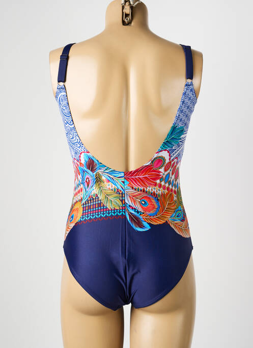 Costum de baie dintr-o singură piesă imprimeu fantezie albastru ROSE POMME femme
