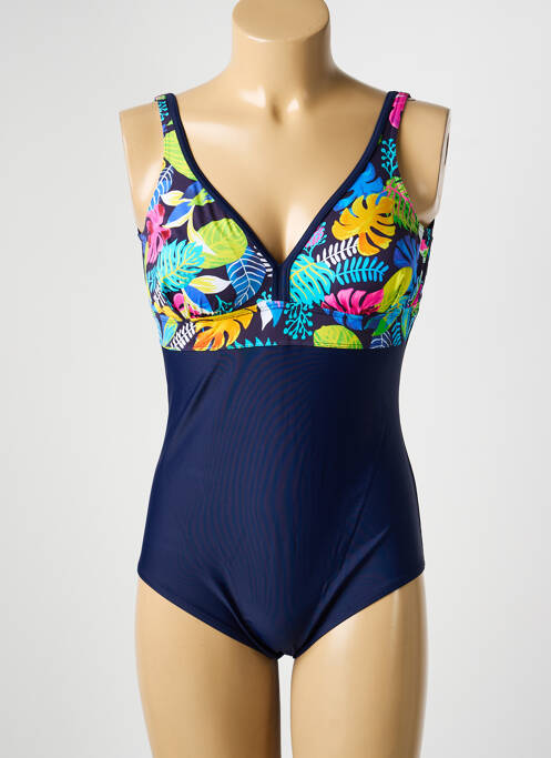 Costum de baie dintr-o singură piesă imprimeu fantezie albastru ROSE POMME femme