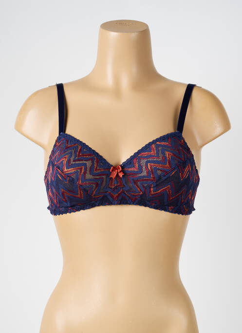 Sutien fără armatură top triunghiuri albastru ANTIGEL femme