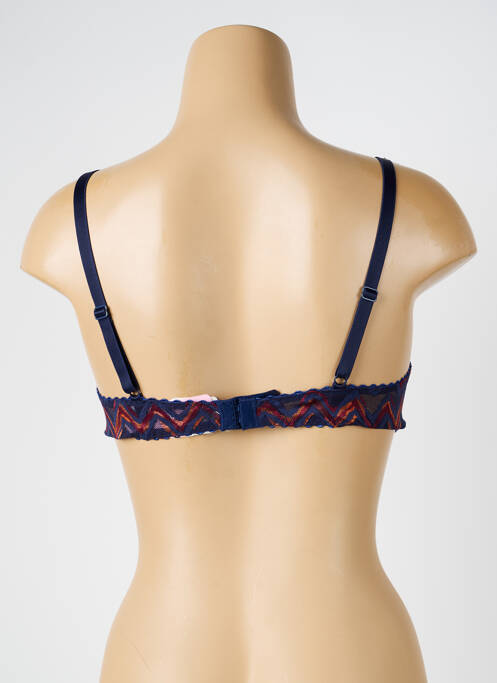 Sutien fără armatură top triunghiuri albastru ANTIGEL femme