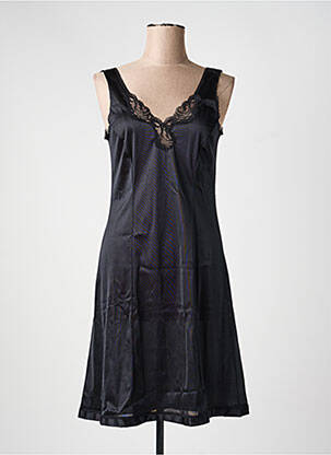 Nuisetă/combinetă efect material satinat negru LINGERIE ELIZABETH femeie