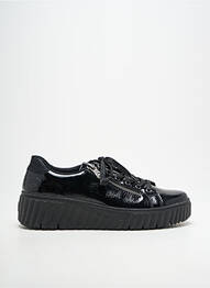 Adidași închidere cu fermoar și șireturi toc de 4 la 6 cm negru RIEKER femme