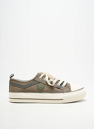 Adidași țesătură țesătură cu sclipici toc plat până la 3 cm verde LPB femme