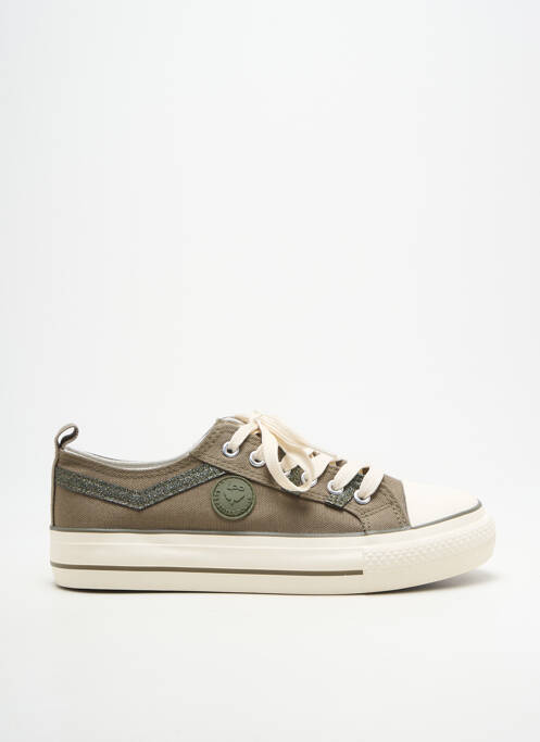 Adidași țesătură țesătură cu sclipici toc plat până la 3 cm verde LPB femme