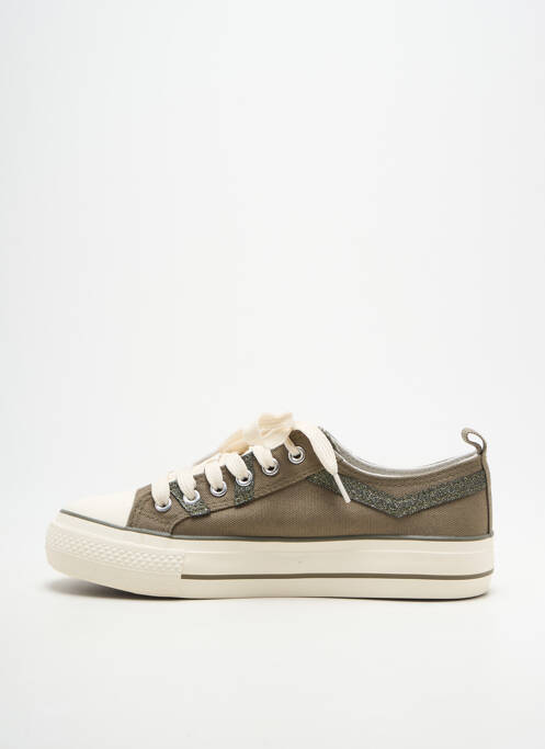 Adidași țesătură țesătură cu sclipici toc plat până la 3 cm verde LPB femme