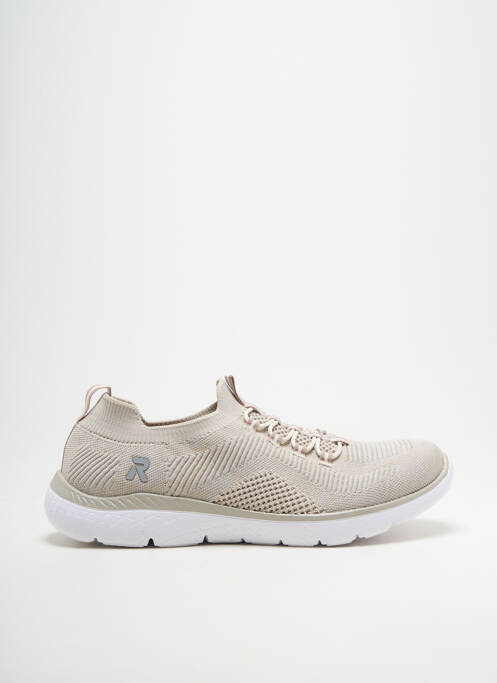 Adidași închidere elastică toc plat până la 3 cm bej RIEKER femme