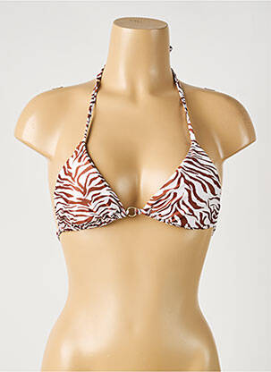 Sutien de costum de baie elasticitate top triunghiuri maro ETAM femeie