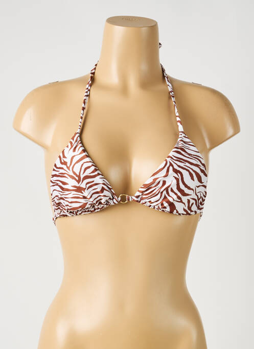 Sutien de costum de baie elasticitate top triunghiuri maro ETAM femme