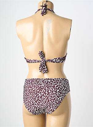 Costum de baie din două piese elasticitate top triunghiuri violet MISS CARAÏBES femeie