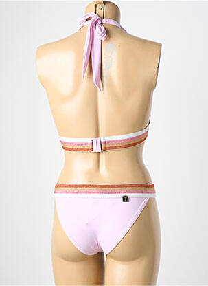 Costum de baie din două piese elasticitate top triunghiuri roz TATIANE DE FREITAS femeie