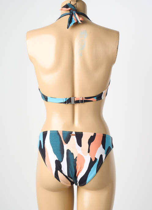 Costum de baie din două piese elasticitate sutien balconet cu decolteu înalt albastru BLUELOBSTER femme