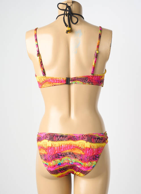 Costum de baie din două piese elasticitate sutien balconet cu decolteu înalt galben LOLITA ANGELS femme