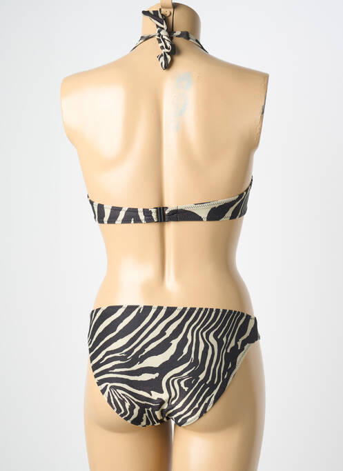 Costum de baie din două piese elasticitate sutien cupe întregi cu decolteu înalt negru DOLLY & JANE femme