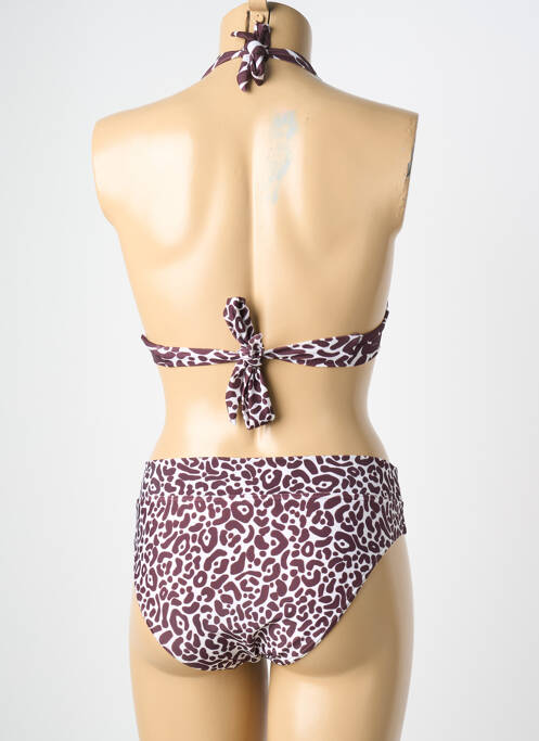 Costum de baie din două piese elasticitate top triunghiuri violet MISS CARAÏBES femme