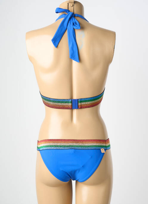 Costum de baie din două piese elasticitate top triunghiuri albastru TATIANE DE FREITAS femme