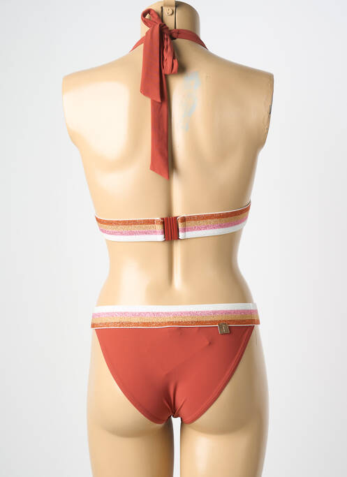 Costum de baie din două piese elasticitate top triunghiuri portocaliu TATIANE DE FREITAS femme