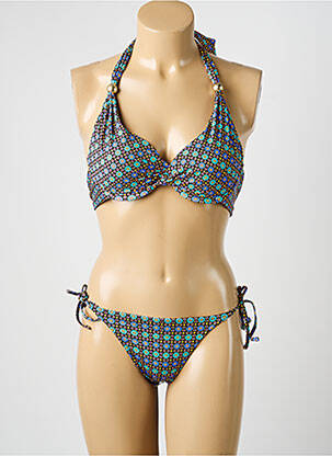 Costum de baie din două piese elasticitate top sutien modelat albastru LOLITA ANGELS femeie